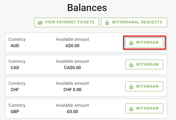 withdraw balance